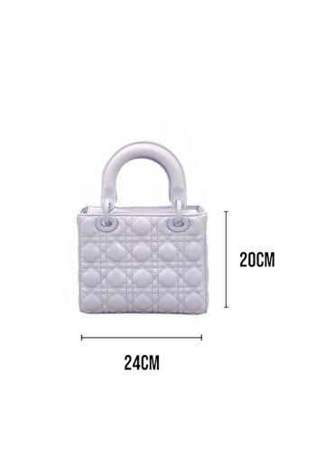 1way Luxury women's bag in matte purple color, medium size