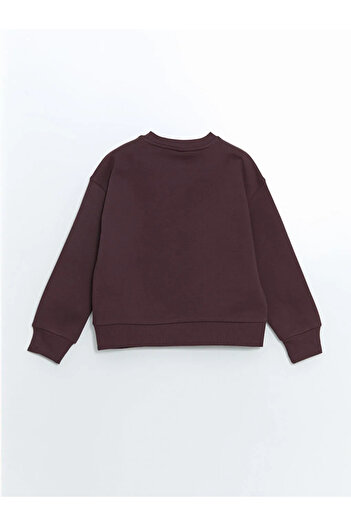 LC Waikiki Lcw Kids Plum Crew Neck Girls Thick Sweatshirt
