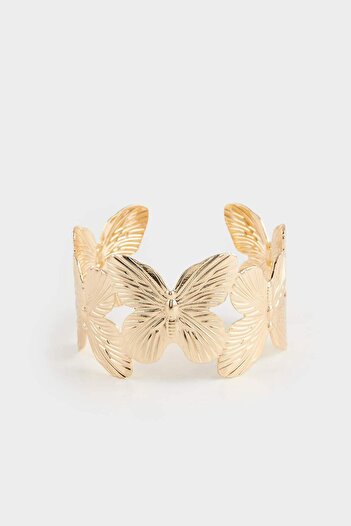 DeFacto Women's Butterfly Patterned Gold Bracelet E8071Axns
