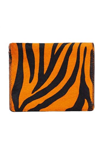 PARFOIS Leather Tiger-Print Wallet