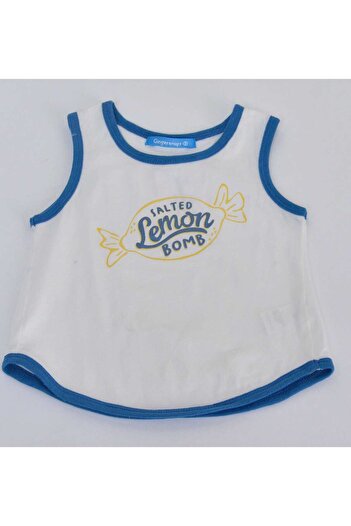 Gingersnaps Girls Printed Chest-Stripe Top