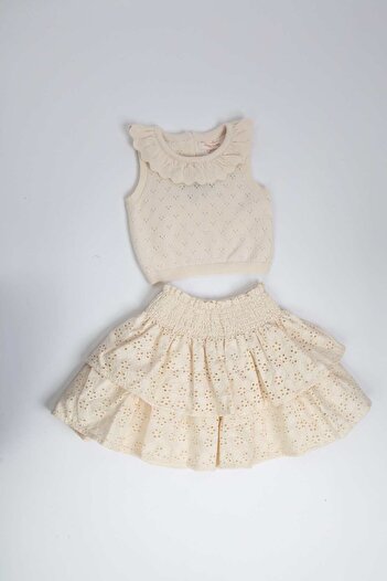 Gingersnaps Layered Lace Girls' Skirt