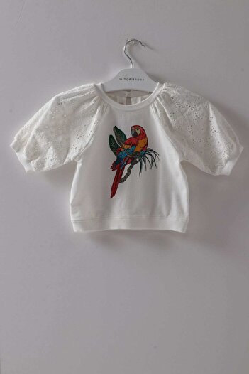 Gingersnaps Printed Puff-Sleeve Top