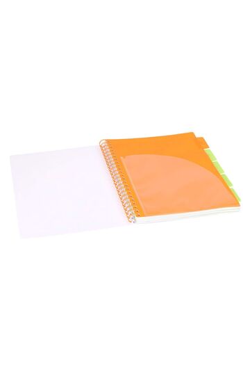 Strigo Caiet spirala si separatoare Project Book NEON A4, dictando, 200 pg, coperti carton PADS081