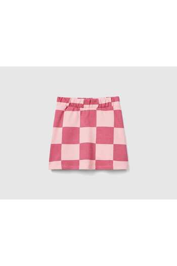 United Colors of Benetton Girls White and Black Mini Skirt