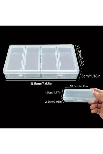 Choice 4G105H 1 Set of 12 Pieces Rectangular Storage Boxes ,Storage Gift Diamond Painting Stone Beads, Suit