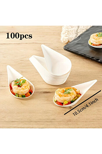 Choice 100pcs 50 Pcs Dessert Plate High-quality Trays Serving Home Plates Water Drop Disposable Fruit Dinne