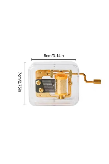 Choice golden 1PC Creative Gift Valentine'S Day Graduation Gift Gold-Plated Hand-Cranked Music Box Music Be