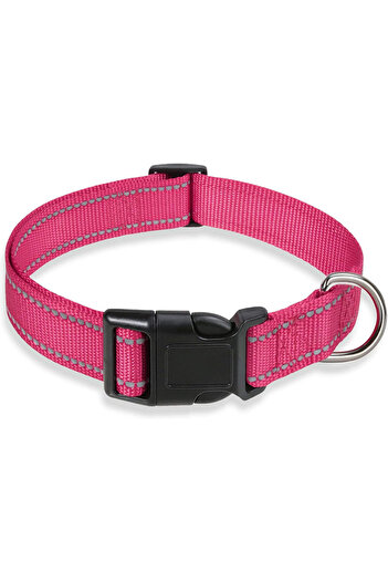 Choice XS(1.5CM)(20-30CM) Red 1PC Reflective Dog Collar with Buckle Adjustable Safety Nylon Collars for Sma