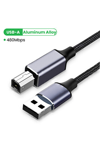 Choice كابل USB-A USB Type-C إلى USB Type B 2.0 بطول 0.5 متر لطابعات Canon Epson HP ZJiang Label Printer DAC USB Printe