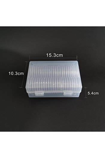 Choice 50pcs 17-40mm 100/50pcs 30/40mm Clear Coin Capsule Holder Case Commemorative Coin Storage Box Round