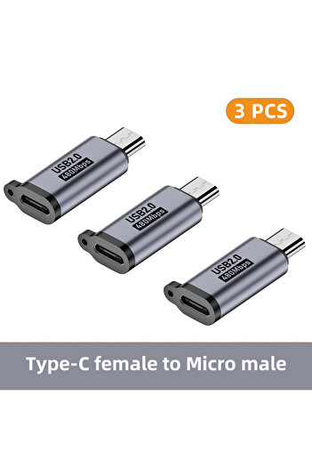 Choice 3x C to Micro USB C Adapter Type C Female to Micro to Mini USB Male Converter iPhone14 13 Xiaomi Sam