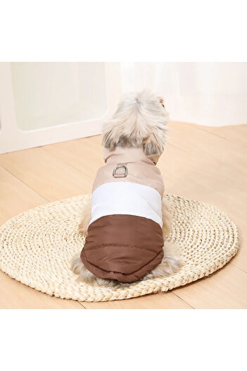 Choice M Coffee Pet Dog Clothes Winter Warm Puppy Jacket Vest With D-ring Cozy Windproof Chihuahua French B