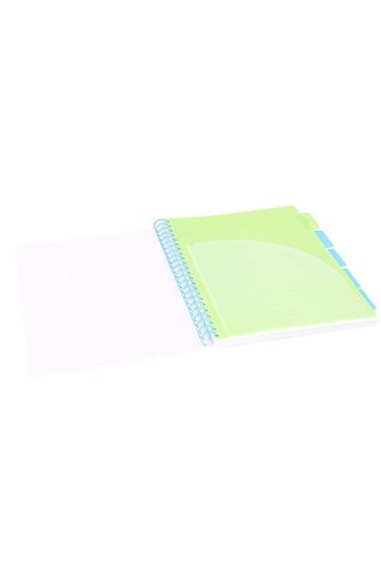 Strigo Project Book NEON A4 spiral notebook with dividers, dictation, 200 pg, cardboard covers PADS083