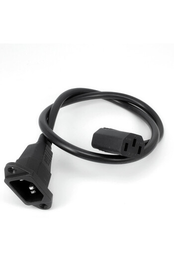 Choice 0.6M Left Angle fengyidz IEC320 C14 to C13 Extension cord,C14 with screw holes and C13 Right Angled