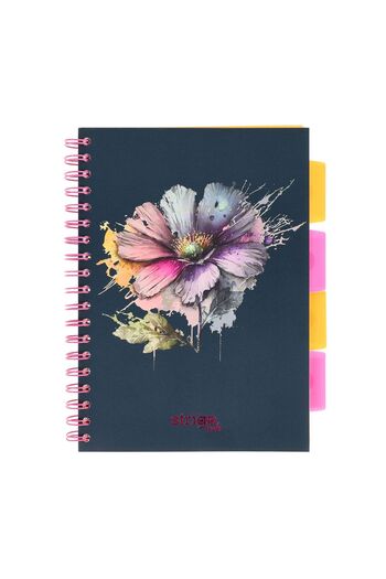 Strigo Spiral notebook and dividers Project Book FLORI B5, mathematics, 200 pg, cardboard covers PADS078
