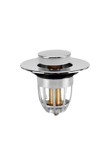 Choice 1pc 1pc Universal Rebound Drain Plug Filter Basin Pop-up Chrome Sink Filter with Hair Catcher Bathro