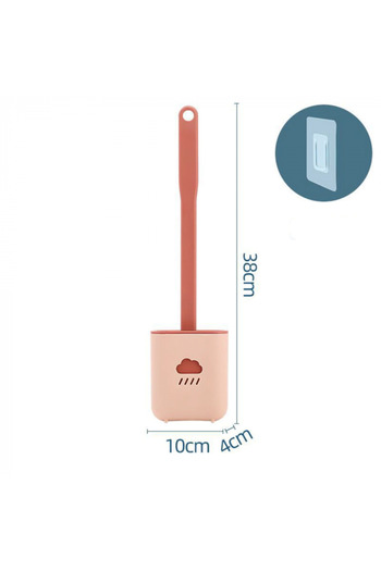 G Glixicom Silicone Toilet Brush with Adhesive Holder 38 cm Pink G Glixicom®