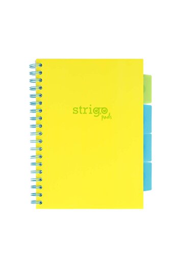 Strigo Caiet spirala si separatoare Project Book NEON B5, matematica, 200 pg, coperti carton PADS014