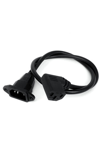 Choice سلك تمديد بزاوية قائمة 0.3 متر من fengyidz IEC320 C14 إلى C13، C14 مزود بفتحات براغي وC13 بزاوية قائمة