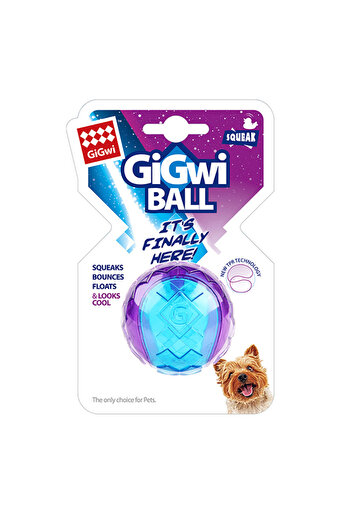 Choice M-6cm Purple-Blue Pet Dog Squeaky Toys Ball Puppy Chew Toys Sound Pure Natural Non-toxic Rubber Outd