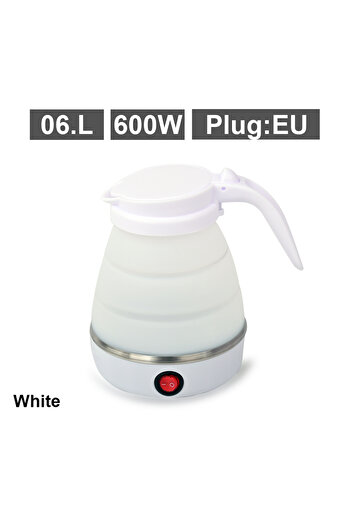 Choice WHITE-EU Mini foldable electric kettle 0.6L portable electric kettle household travel water heater s