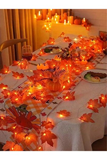 Choice 2M LED String Multicolor Autumn Maple Garland LED Fairy Lights Artificial Fall Foliage Garland Warm