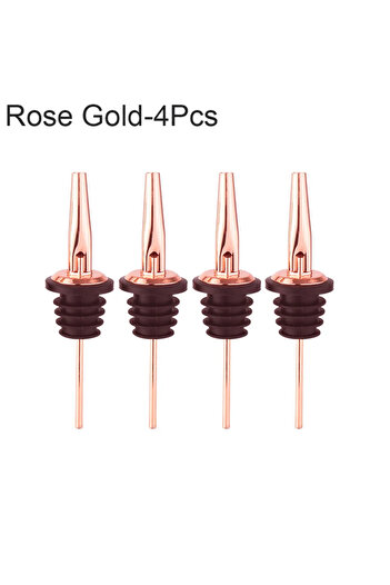 Choice 4PcRoseGoldPourer 4Pcs Black/Rose Gold/Silver Liquor Pourers, Stainless Steel Liquor Bottle Pourers