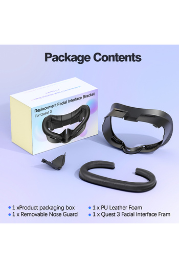 Choice black HUADAI design Facial Interface, Face Pads Compatible with Oculus Meta Quest 3 Accessories, NOT