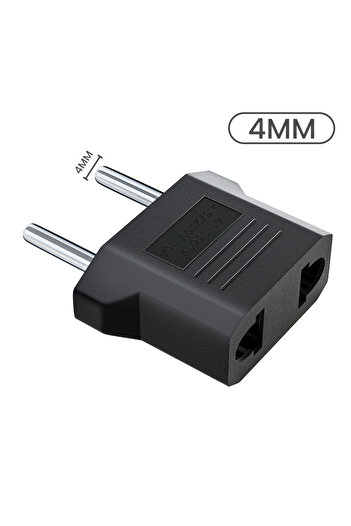 Choice 10pcs 4.0mm Black 3/5/10Pcs European Euro EU Plug to US USA Plug Socket Travel Charger Converter Ada