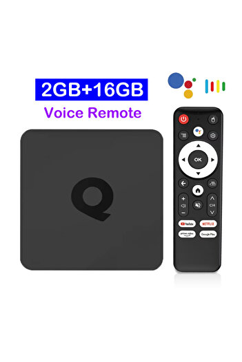 Choice EU Plug 2G 16G Voice Remote Q1 8GB 128GB Android 14 TV Box Allwinner H313 Quad Core 5G Wifi 8K Googl