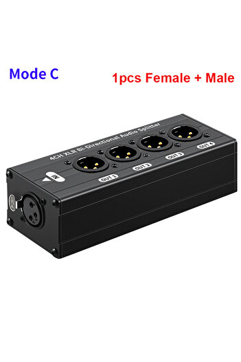 Choice Mode C HTA004P-XLR 1X4 Balanced Audio Splitter 1 In 4 Out XLR Audio Splitter XLR Audio Signal Splitt