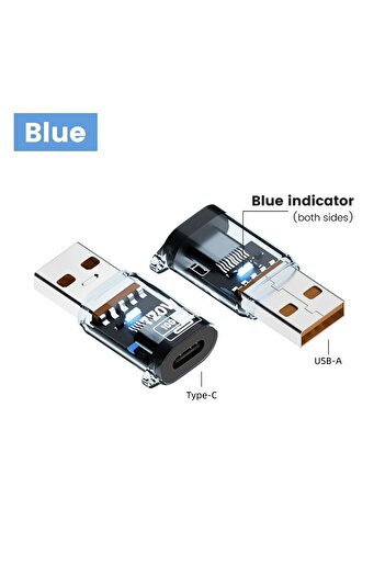 Choice Blue U Male to C USB 3.2 to Type C Adapter OTG Fast Charging 120W 10GB High Speed Data Audio Transfe