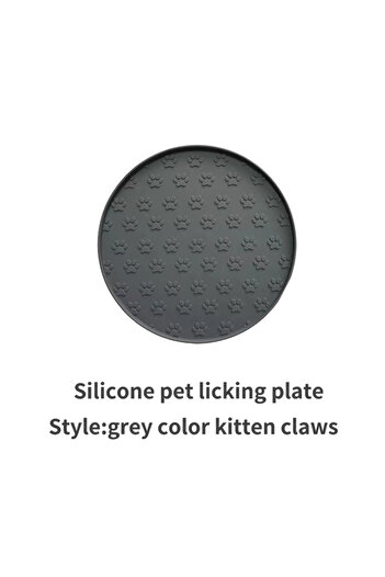 Choice Grey(small claws) Coffee/pink/gray/black silicone pet meal pad, dog leak-proof feeding pad, round fo