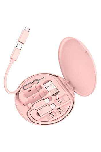 Choice pink 60W Multi Type-C To USB C To Micro USB To Lighting Fast Charging Adapter Kit for IPhone 16 14 1