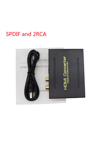 Choice SPDIF and 2RCA 4K X 2K HDMI-compatible Audio Extractor HDMI-compatible Optical TOSLINK SPDIF + 3.5mm