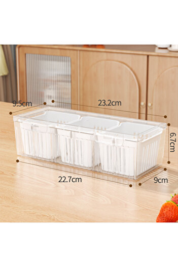 Choice 3Grid-White-1pc 3 Grids Refrigerator Storage Boxes Garlic Onion Pepper Organizer Fruit Vegetable Dra