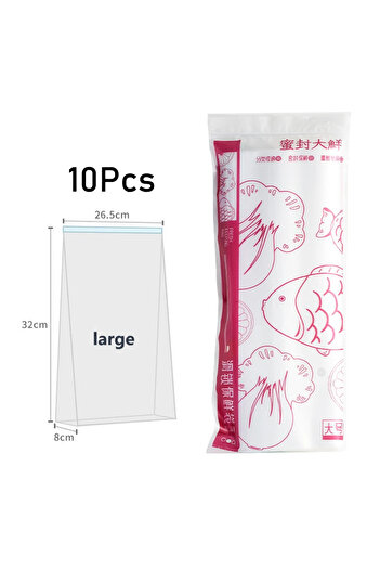 Choice 32x26.5x8cm Reusable Storage Bags, Zipper Lock Bags, Food Grade Transparent Storage Bags