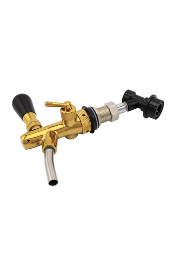 Choice Gold Adjustable Draft Beer Tap With Liquid Ball Lock Disconnect Chrome Plating Flow Control Beer Fau