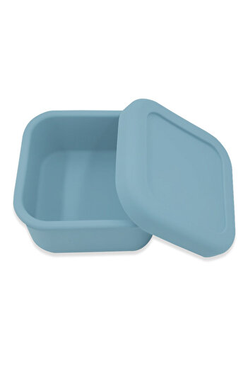 Choice Blue Fruit sealed silicone lunch box Food grade square refrigerator microwave heated bento box silic