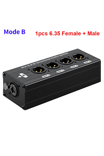 Choice Mode B 6.35MM Port XLR Balanced Audio Splitter 1 In 4 Out XLR Audio Splitter XLR Audio Signal Splitt