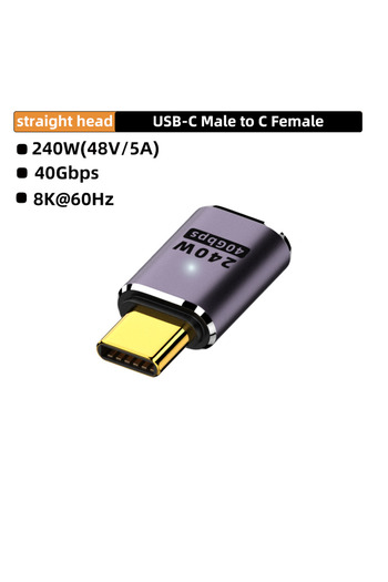 Choice 240W CM-CG ZT NNBILI USB4.0 40Gbps Type-C OTG Adapter 240W 5A Fast Charging Data Converter Support 8