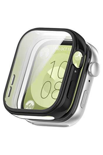 CAOWTAN for Huawei Fit 3 Black Full Cover For Huawei Watch Fit 3 SmartWatch TPU Screen Protector Case Prote