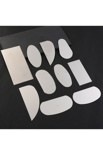 Choice 10 Pieces Stainless Steel Metal Scraper, Ceramic Repair Stainless Steel Scraper, Oil Mud Scraper, Cl