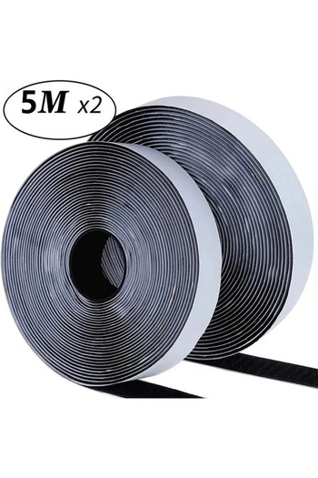 Choice Black 5meter 20mm Wide 1/3/5M Strong Self-adhesive Fastener Tape Hook and Loop Magic Nylon Sticker T