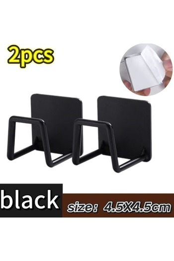Choice black-2pcs Kitchen Sponges Holder Self Adhesive Sink Sponges Drain Drying Rack Stainless Steel Stora