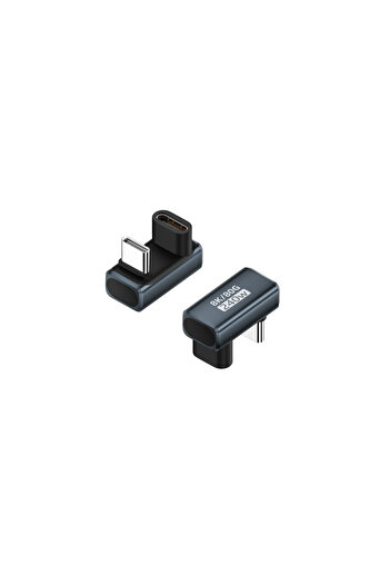 Choice 1x U MF Black Gray U Shape PD240W USB C Adapter 8K@60Hz 80Gbps 180 Degree USB C Female to Male Adapt