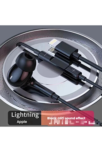Choice A33-Black-L Suitable for lightning interface Apple phone digital decoding chip wired headphones For