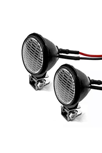 Choice A Upgrade Round Roof LED Headlights Spotlight with Bracket for 1/10 Crawler Traxxas TRX4 TRX6 Axial.