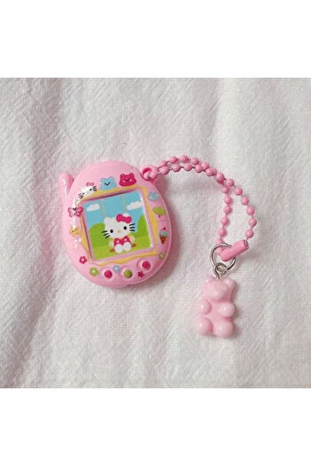 Miniso B Vintage Kawaii Bow Hello Kitty Bag Pendant Accessory Japanese Harajuku Hello Kitty Game Console M.